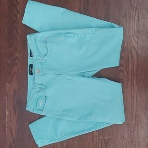 Nine West Grammercy Skinny Ankle Jeans Aqua Blue Sz 8